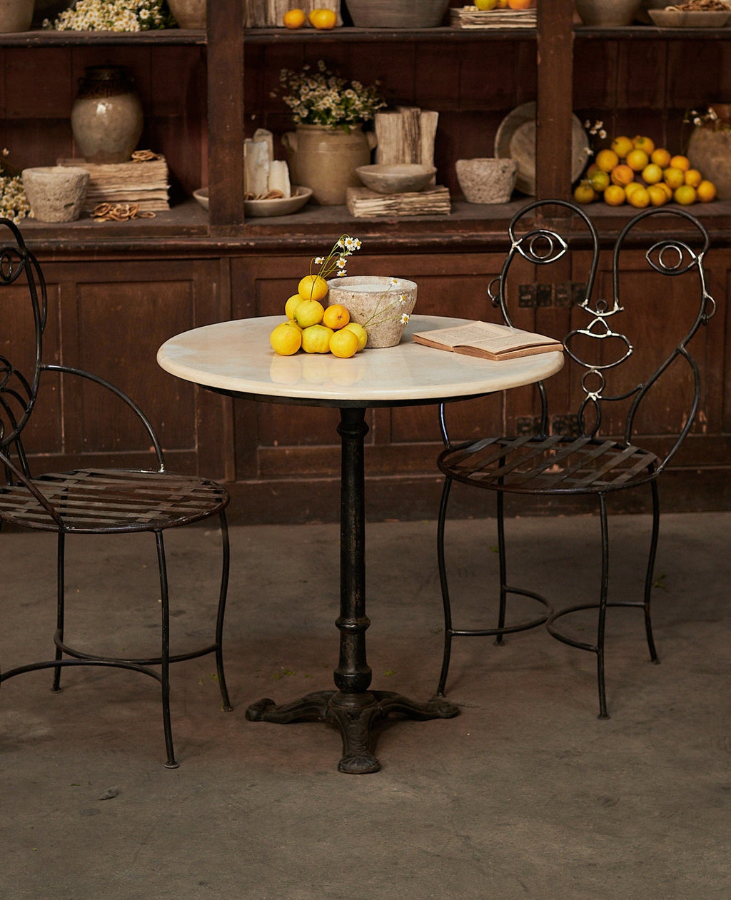 Olive Ateliers - Marble Bistro Table - Round Trio