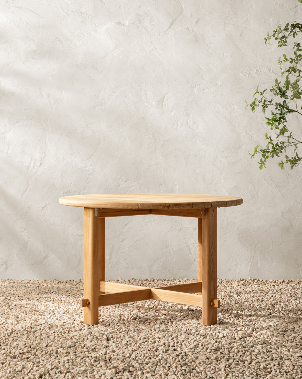 McGee & Co - McCarthy Round Teak Outdoor Dining Table
