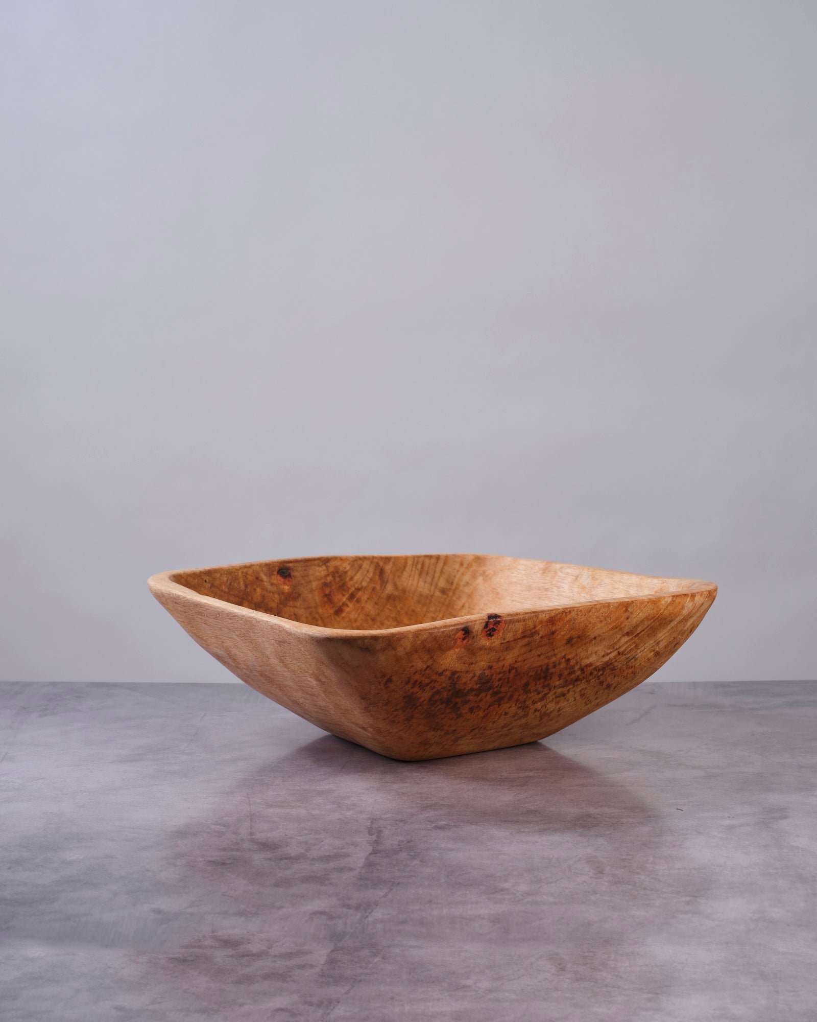 Terra Klay - Medium 14 - inch Nesting Square Wooden Bowl