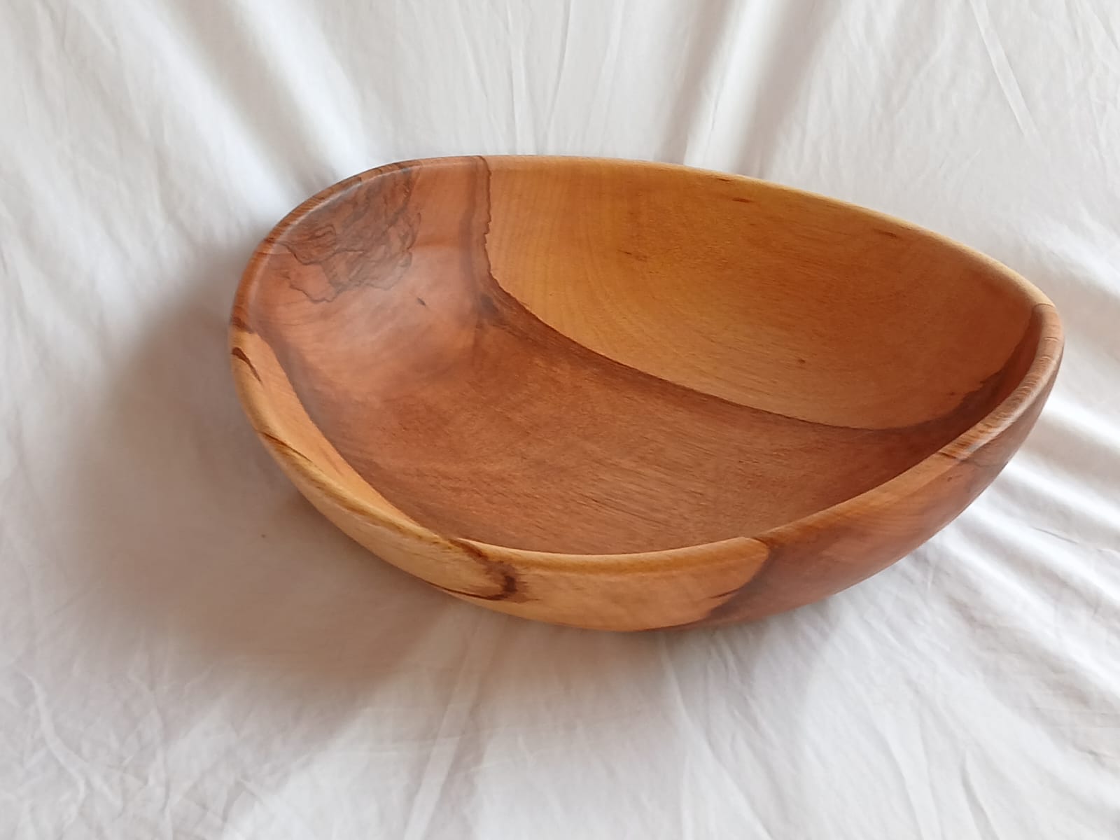 Terra Klay - Large 17 inch Contemporary "Wave" Wood Bowl