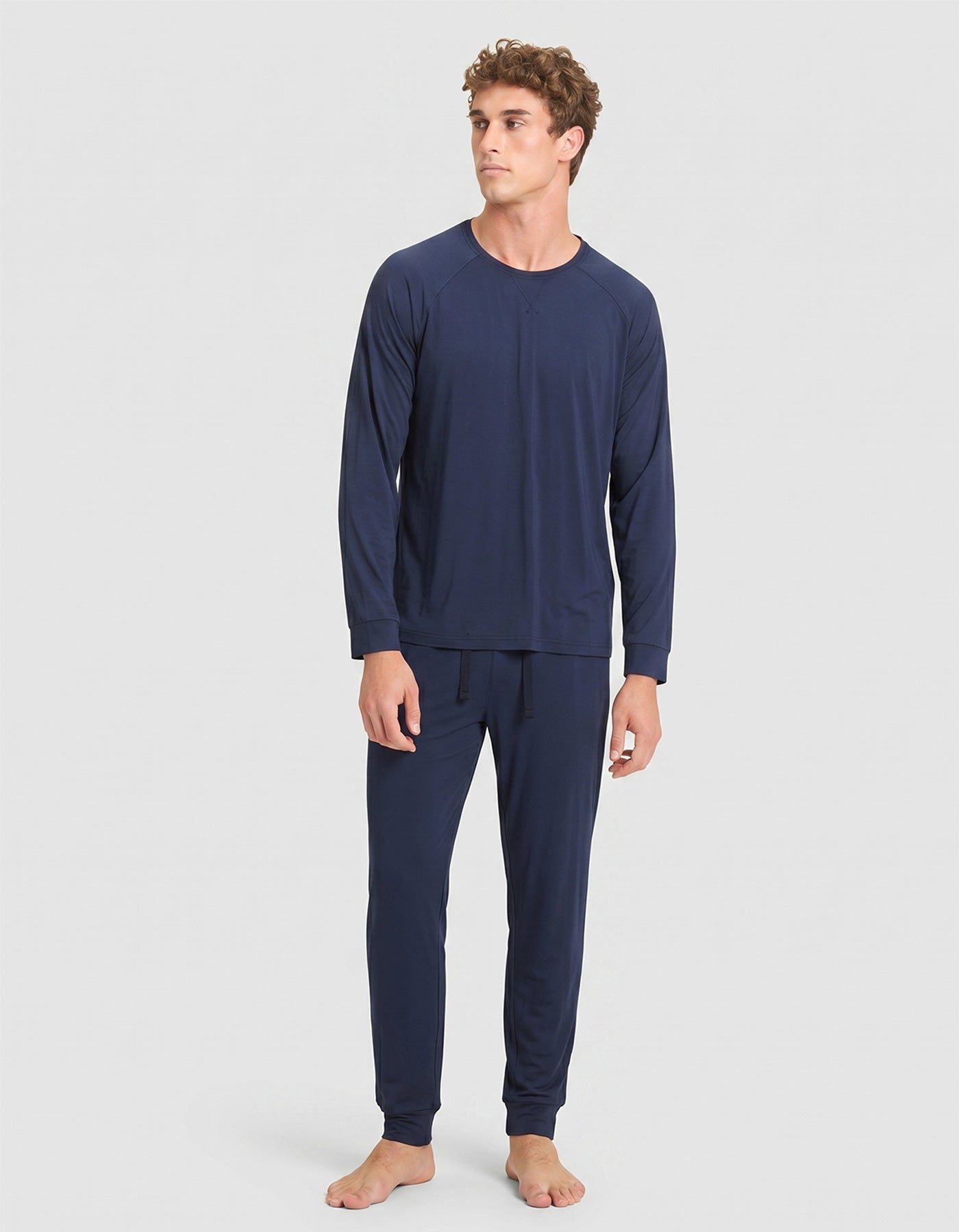 Cozy Earth - Men's Bamboo Stretch - Knit Long Sleeve Pajama Set