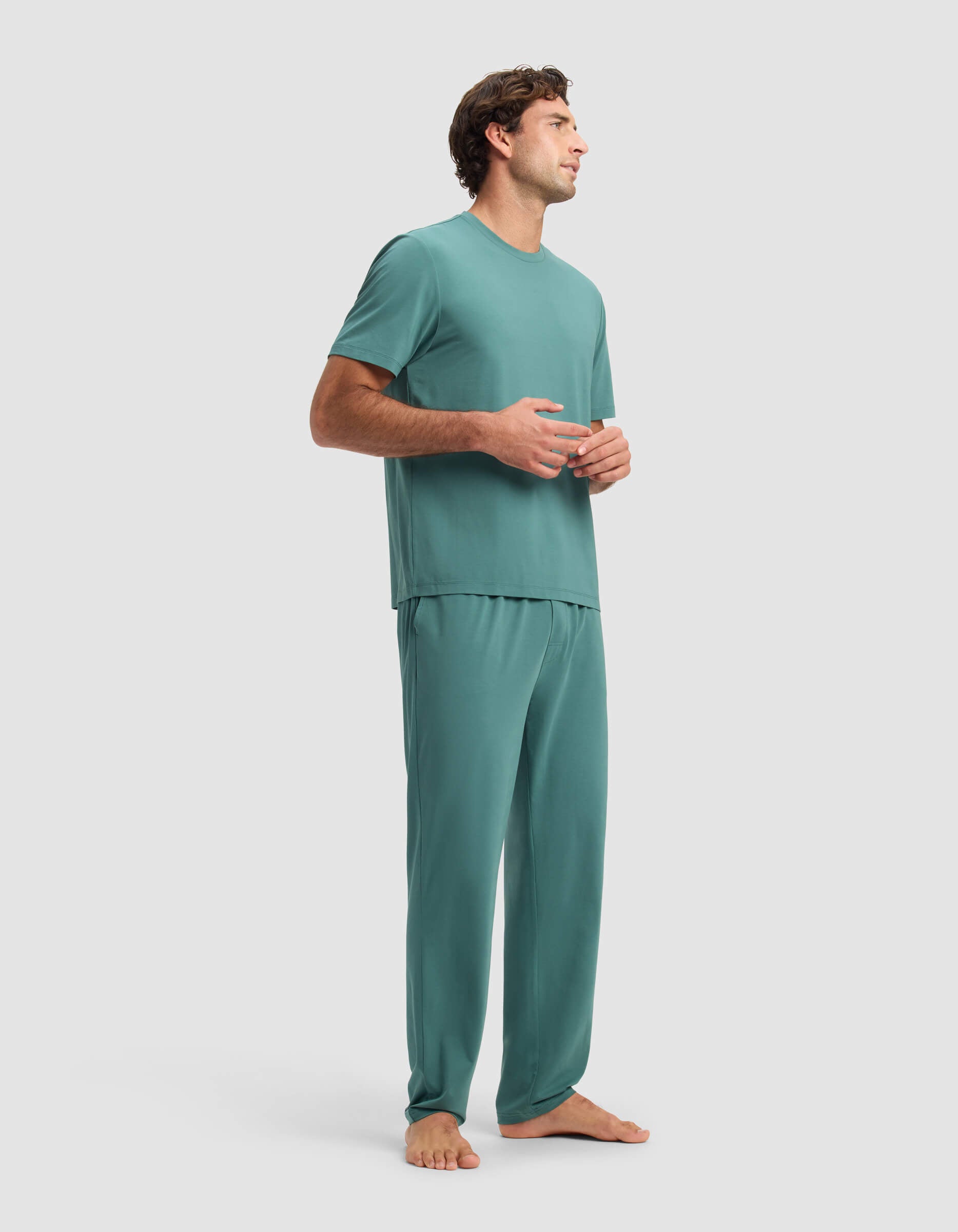Cozy Earth - Men's First Layer Pajama Short Sleeve Tee & Pant Set
