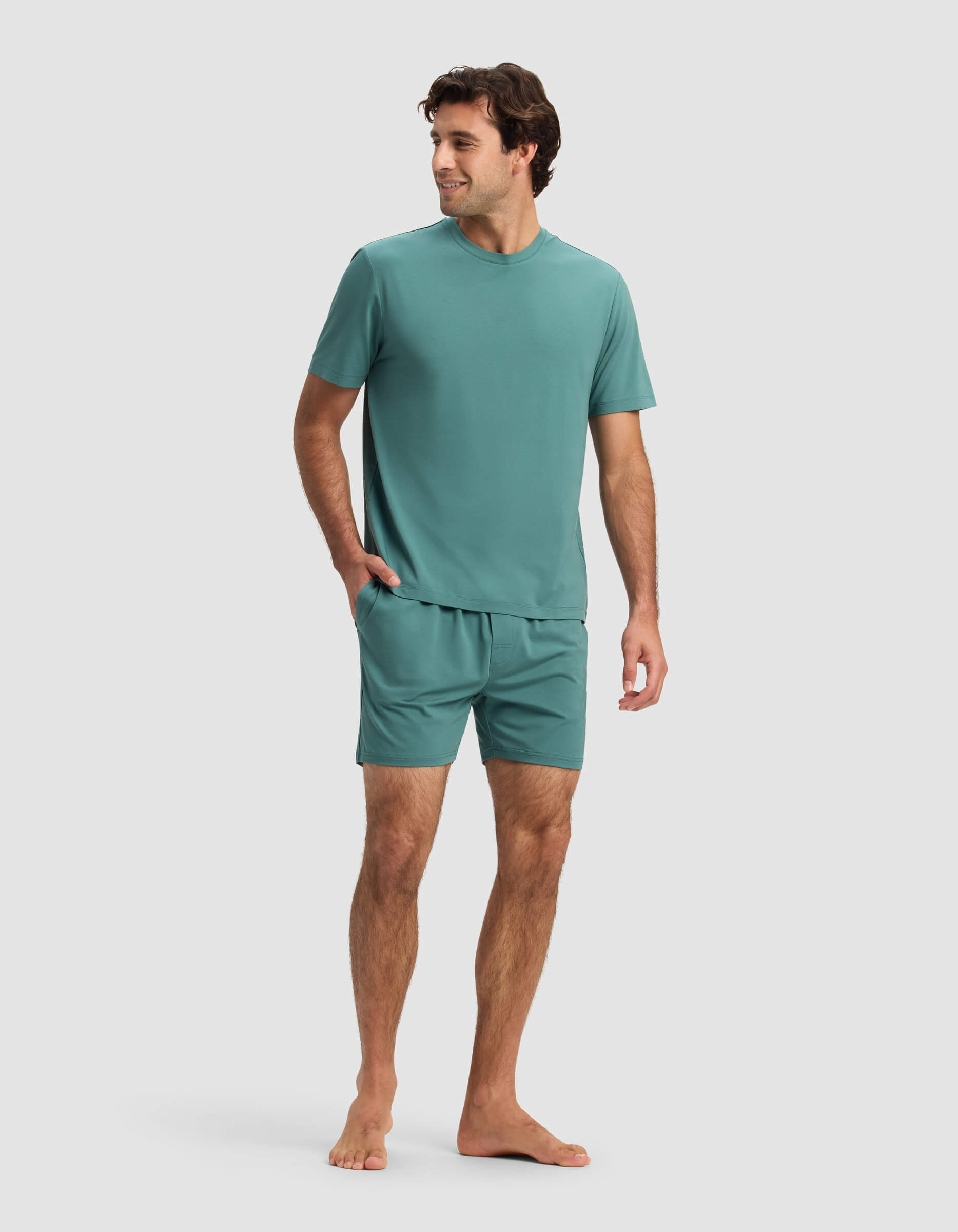 Cozy Earth - Men's First Layer Pajama Short Sleeve Tee & Short Set