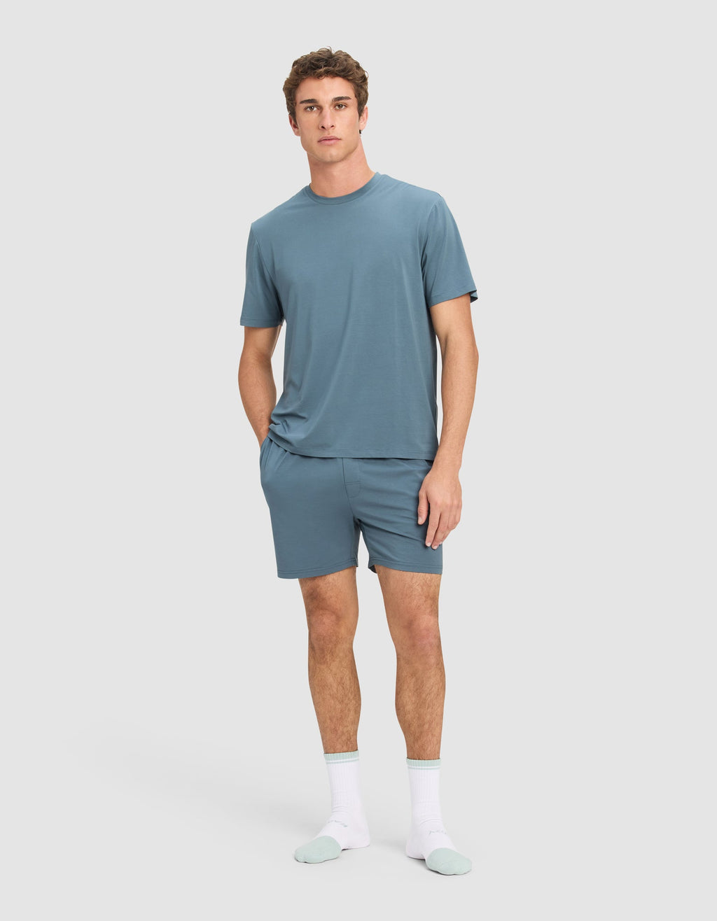 Cozy Earth - Men's First Layer Pajama Short Sleeve Tee & Short Set