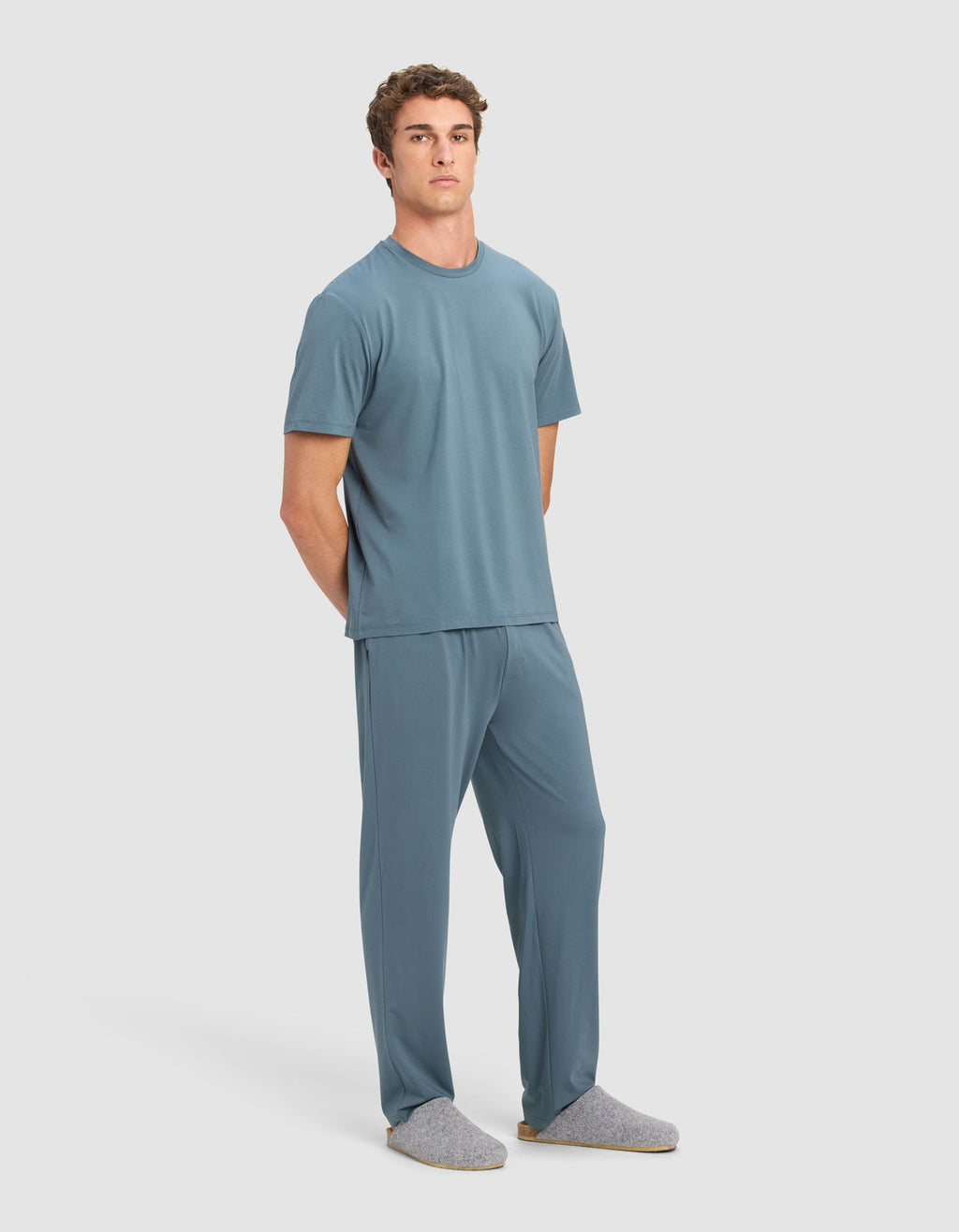 Cozy Earth - Men's First Layer Pajama Short Sleeve Tee & Pant Set