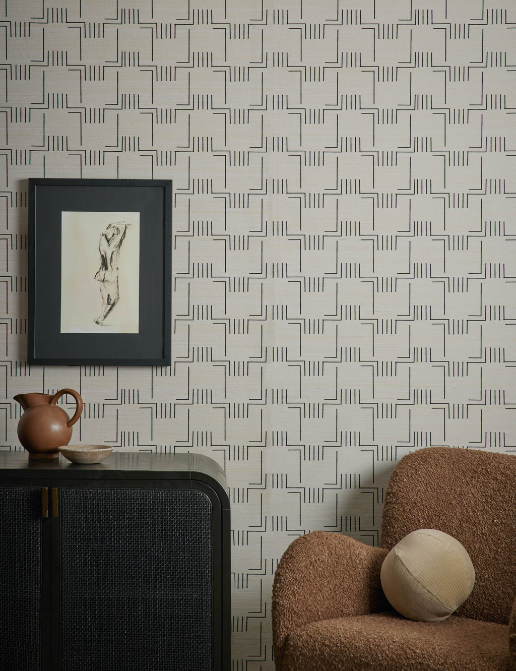 Lulu and Georgia - Mesa Grasscloth Wallpaper by Élan Byrd
