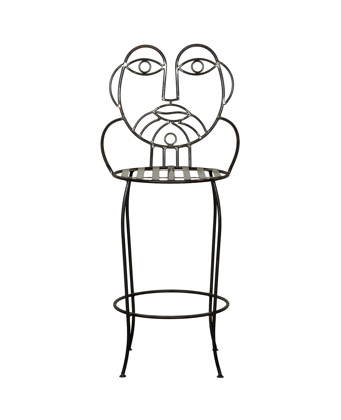 Olive Ateliers - Metal Face Bar Stool - His