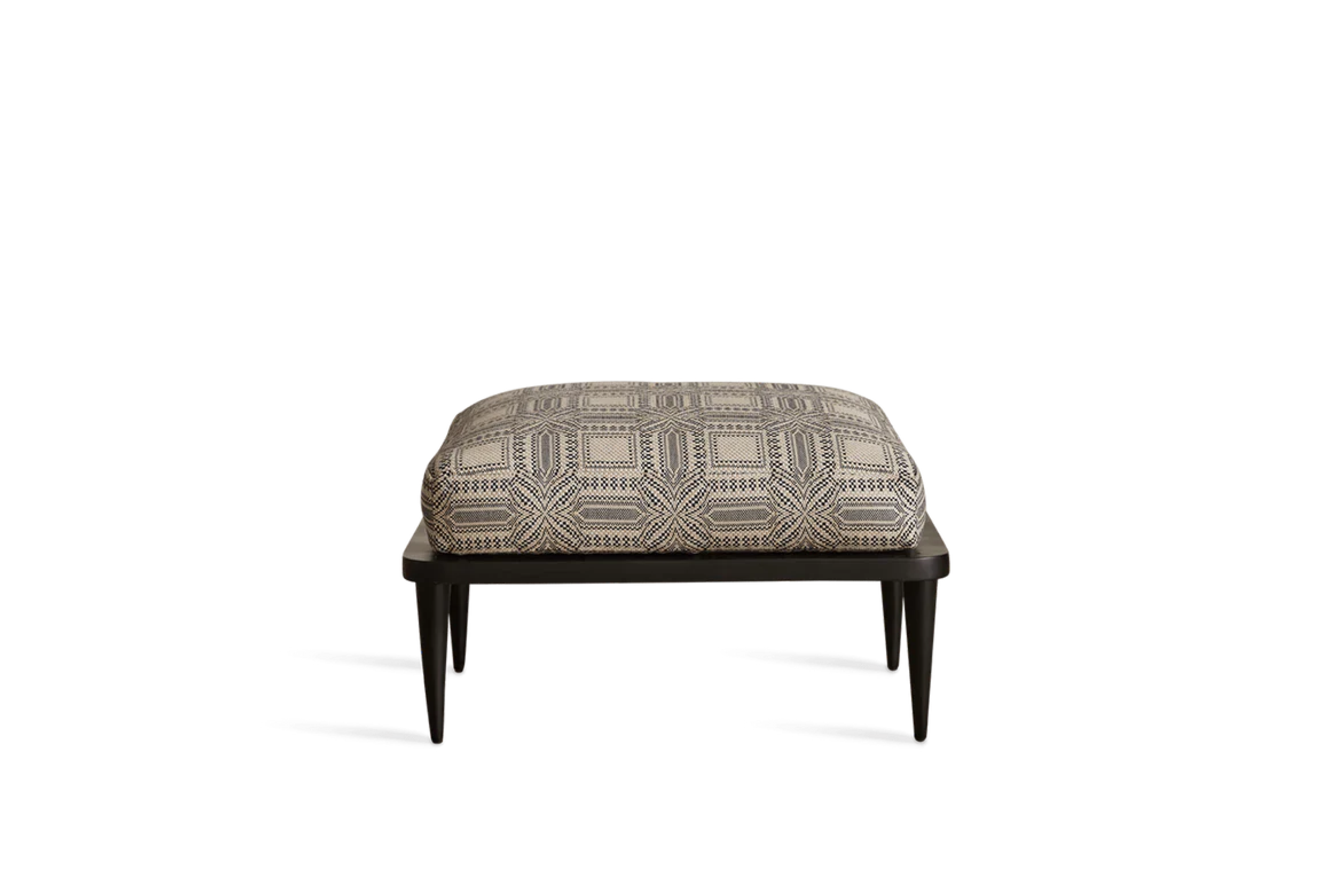 Nicky Kehoe - Metal Spindle Back Ottoman