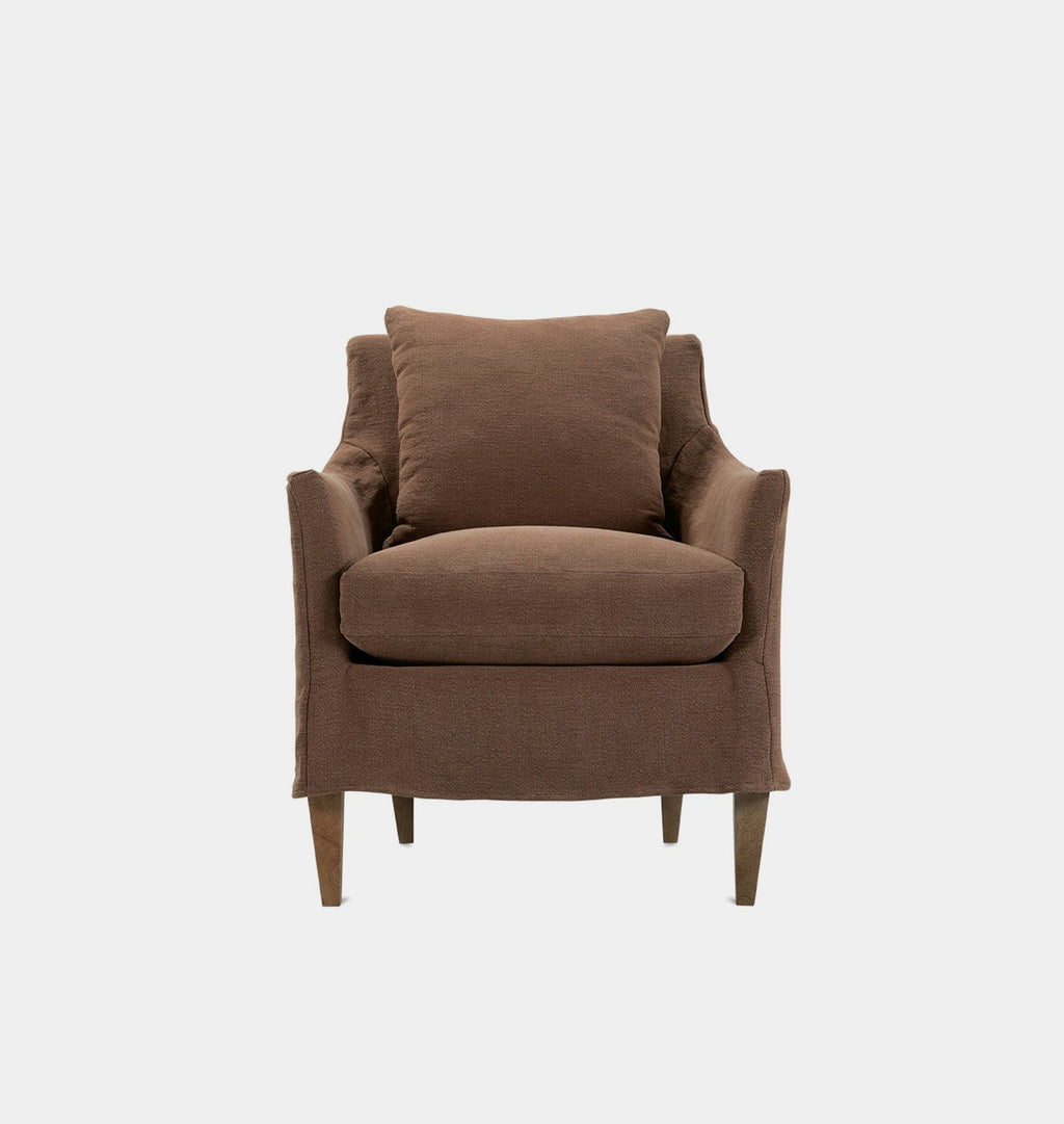 Amber Interiors - Minorca Slipcovered Lounge Chair