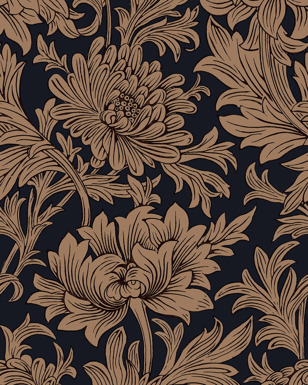 McGee & Co - Morris & Co. x McGee & Co. Chrysanthemum Wallpaper