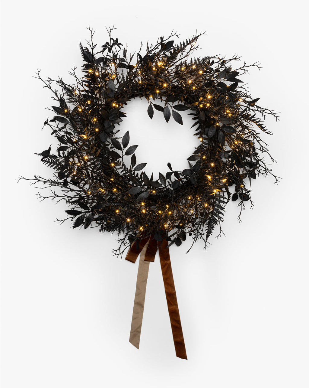 McGee & Co - Morticia Pre - Lit Wreath with Bow