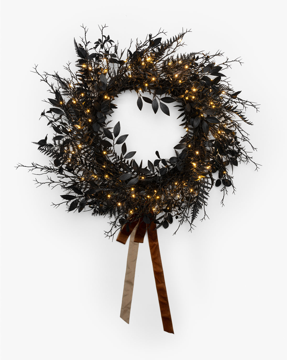 McGee & Co - Morticia Pre - Lit Wreath with Bow