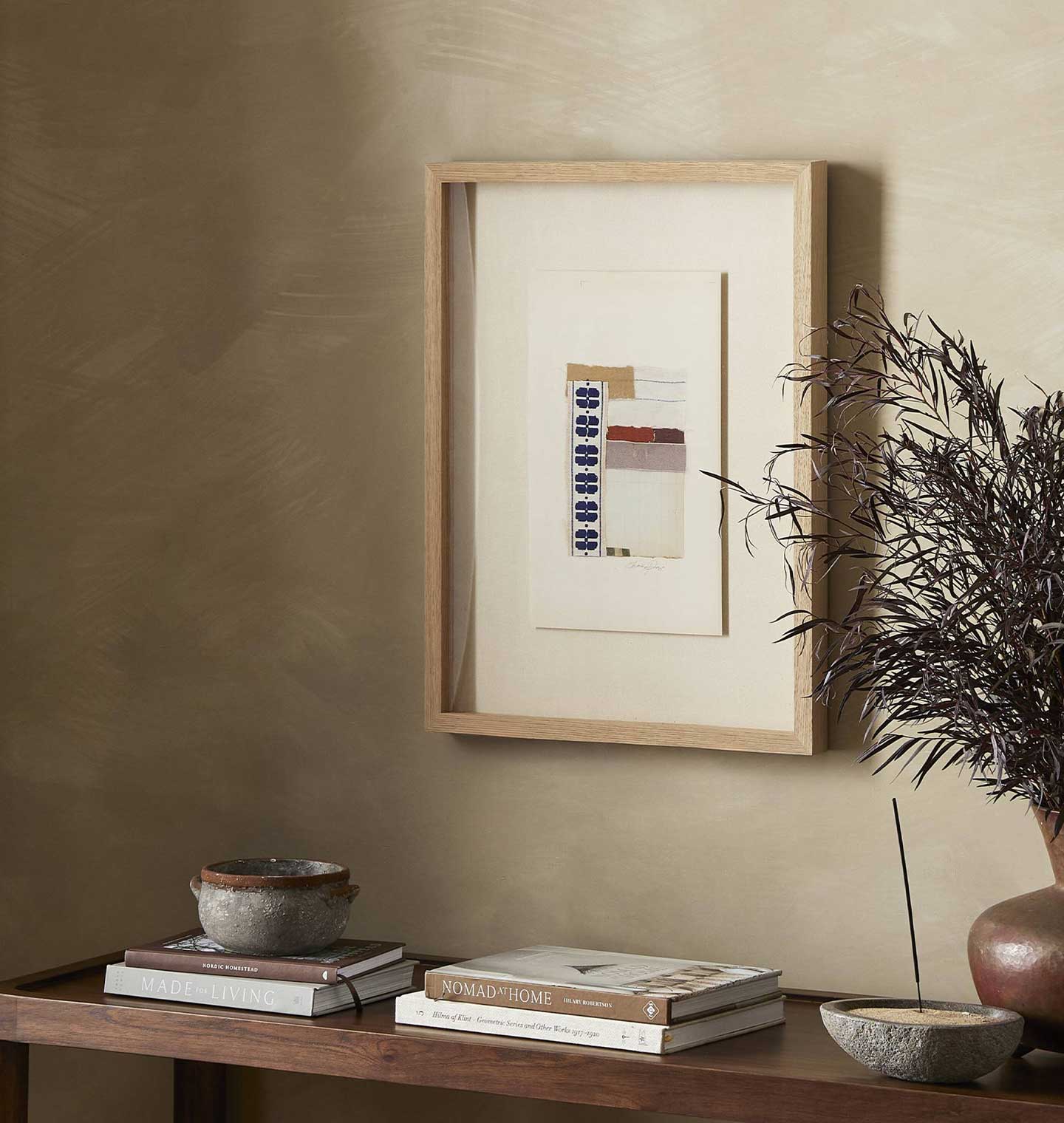 Amber Interiors - Motif Bleu by Shaina Page Framed Print