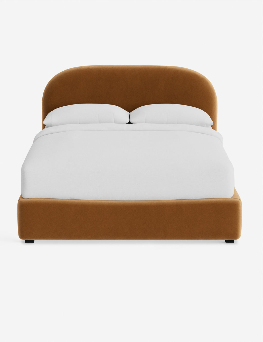 Lulu and Georgia - Open Box: Neve Platform Bed, Rust Classic Velvet Queen by Aimee Song