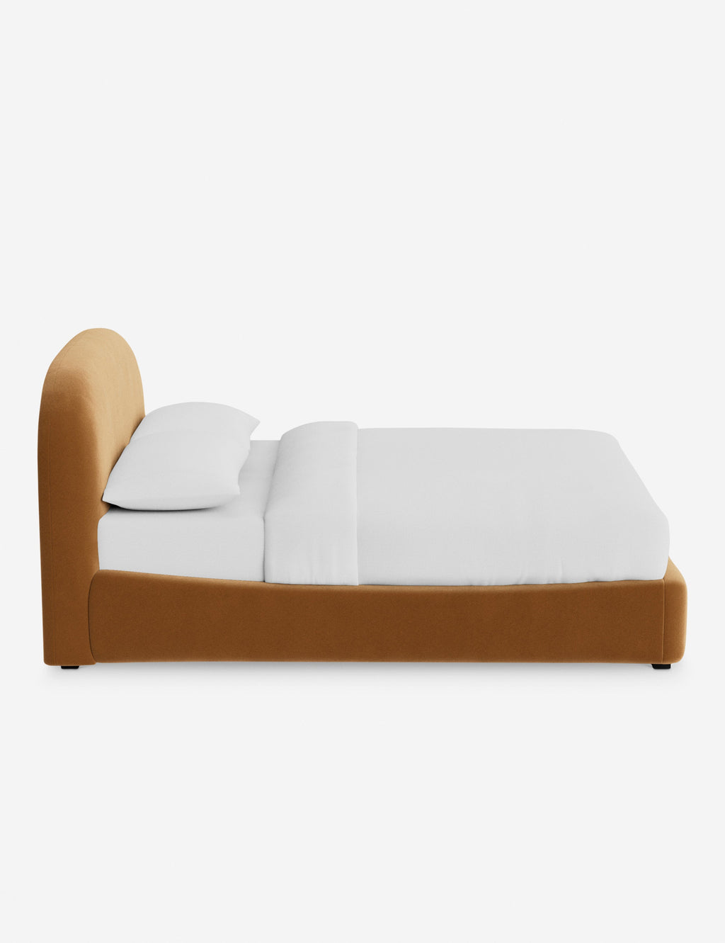 Lulu and Georgia - Open Box: Neve Platform Bed, Rust Classic Velvet Queen by Aimee Song
