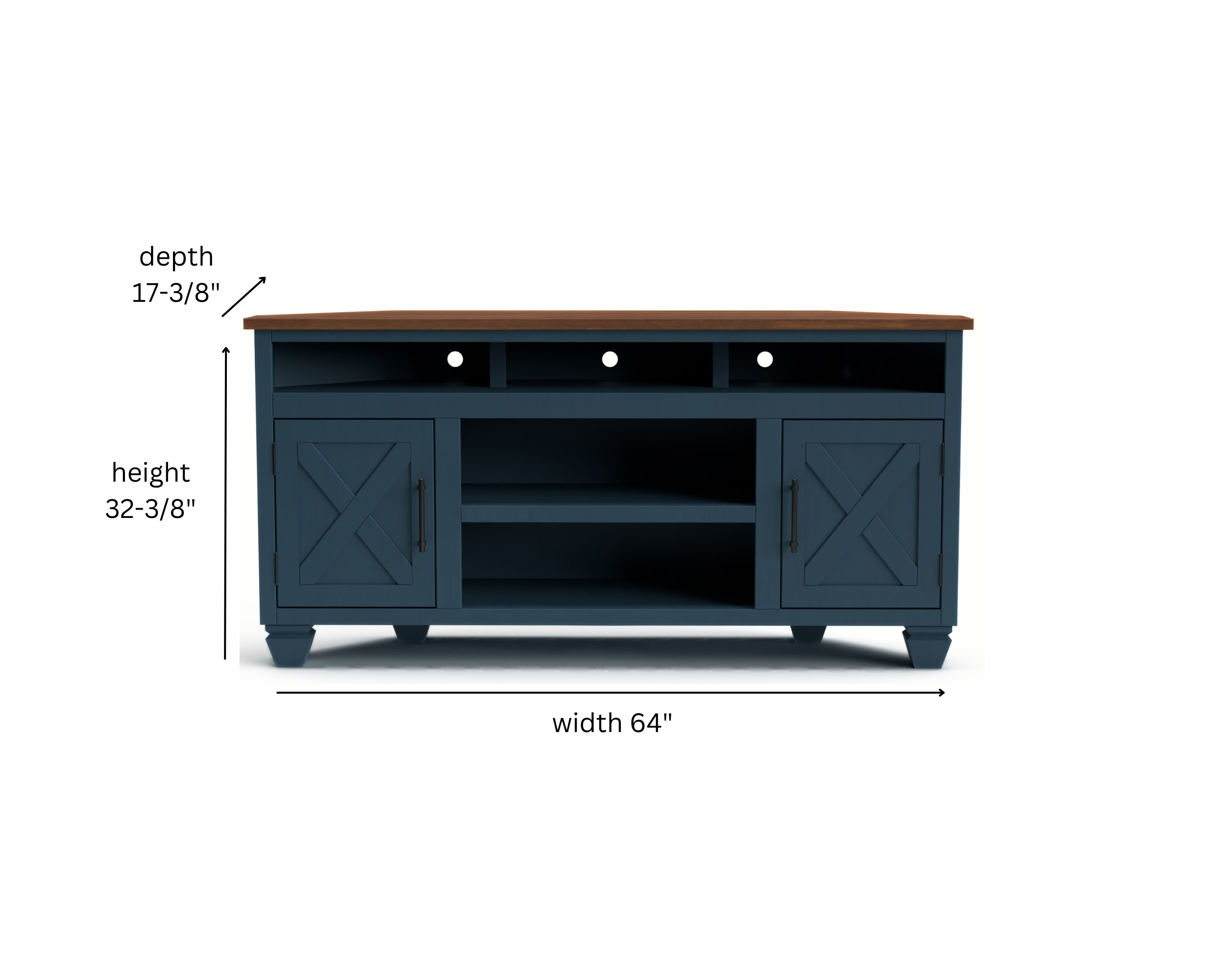 Real Cozy - 64" Liberty Corner TV Stand
