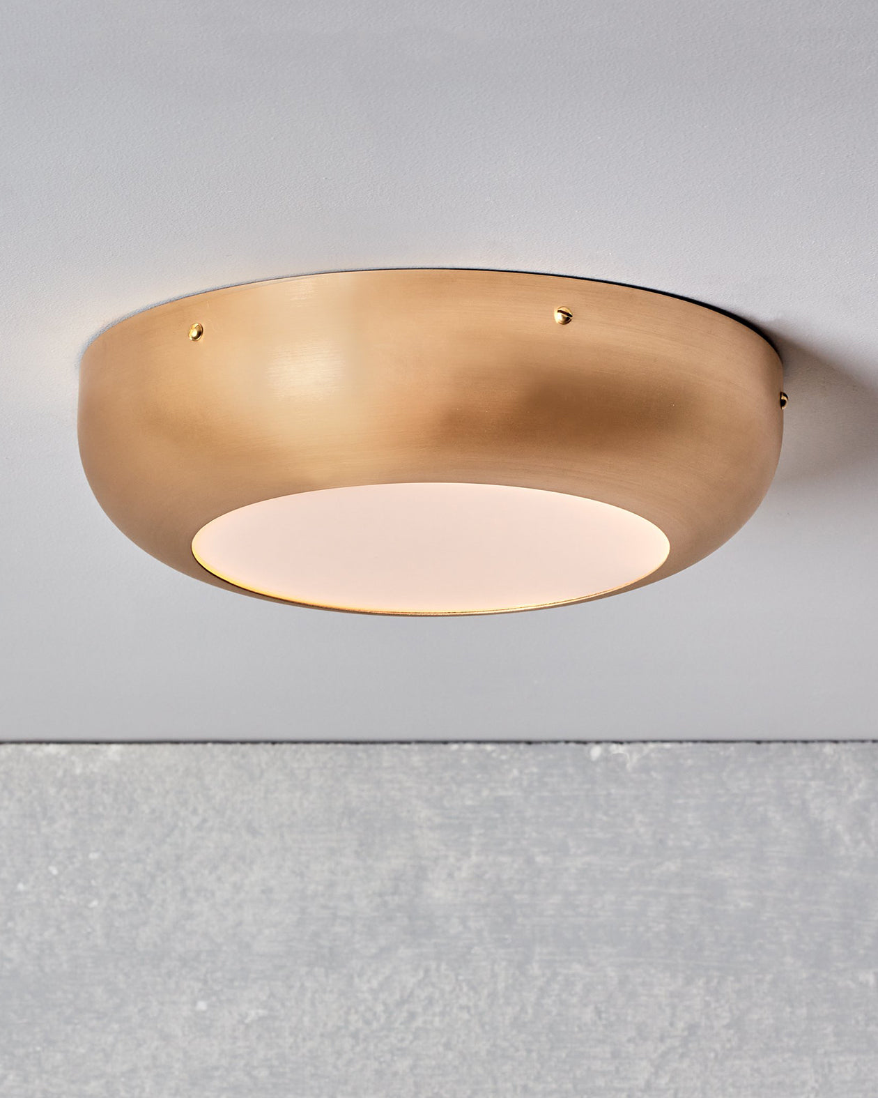 RTO Lighting - LUCILLE MILK GLASS FLUSH MOUNT
