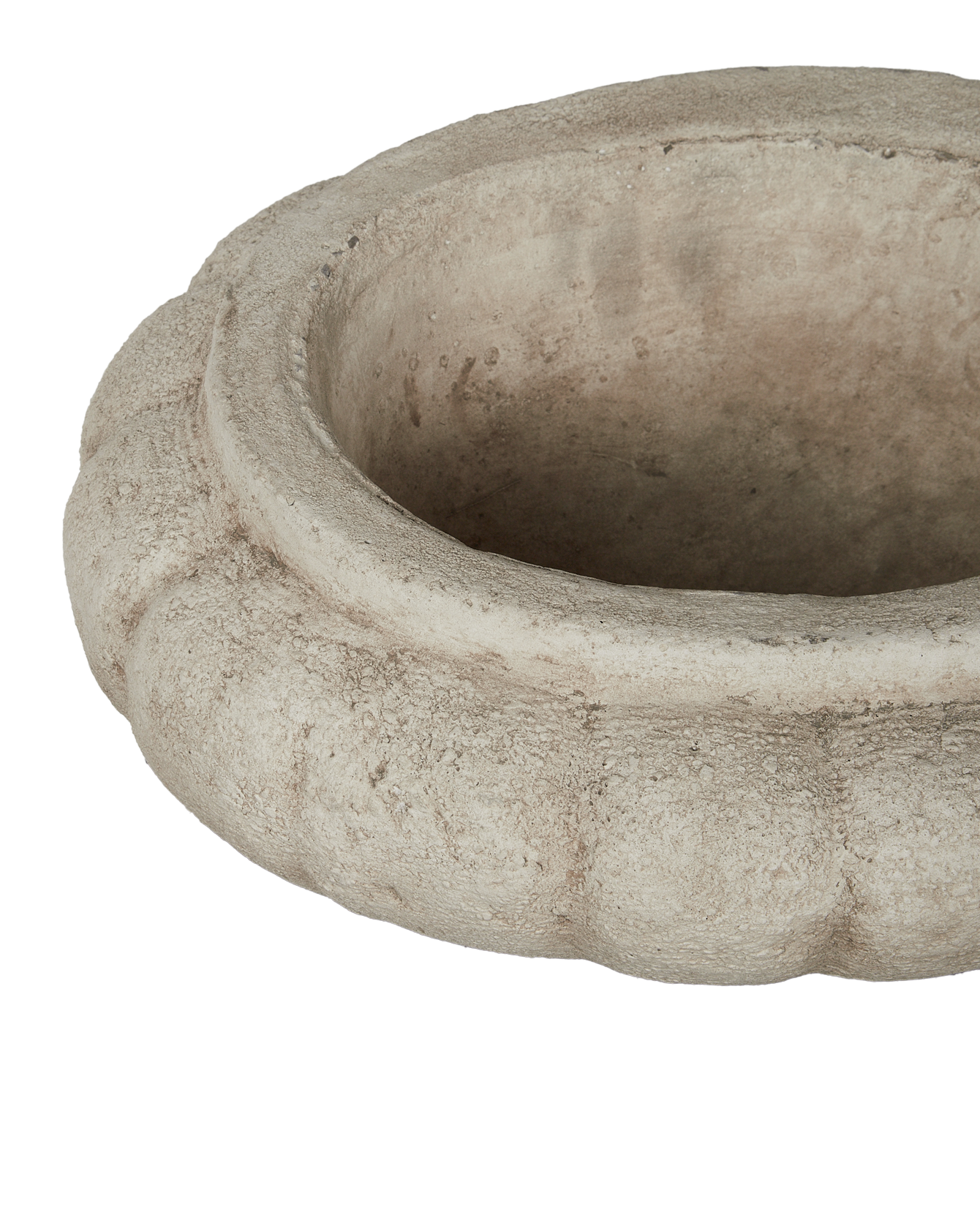 Olive Ateliers - Cast Fluted Oval Planter
