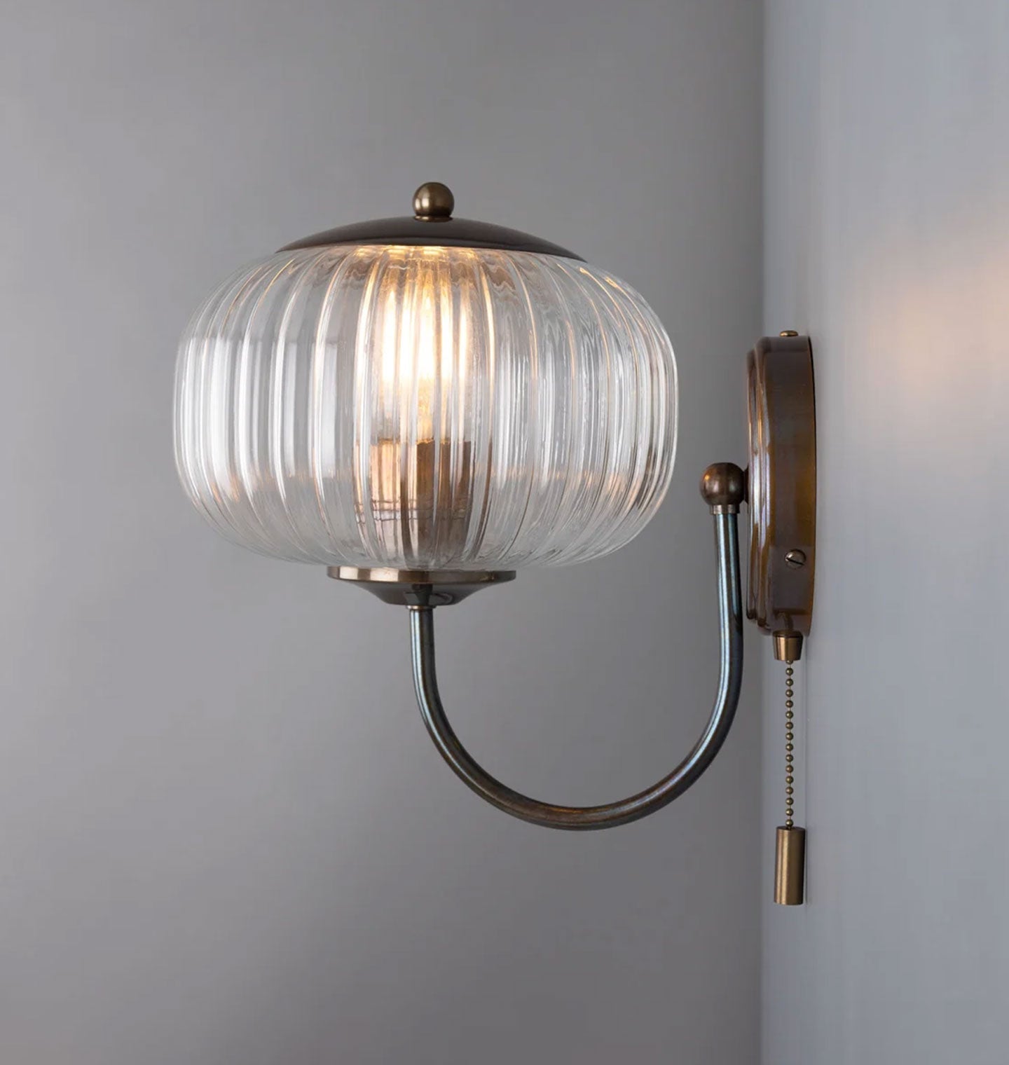 Amber Interiors - Nehir Sconce Antique Brass