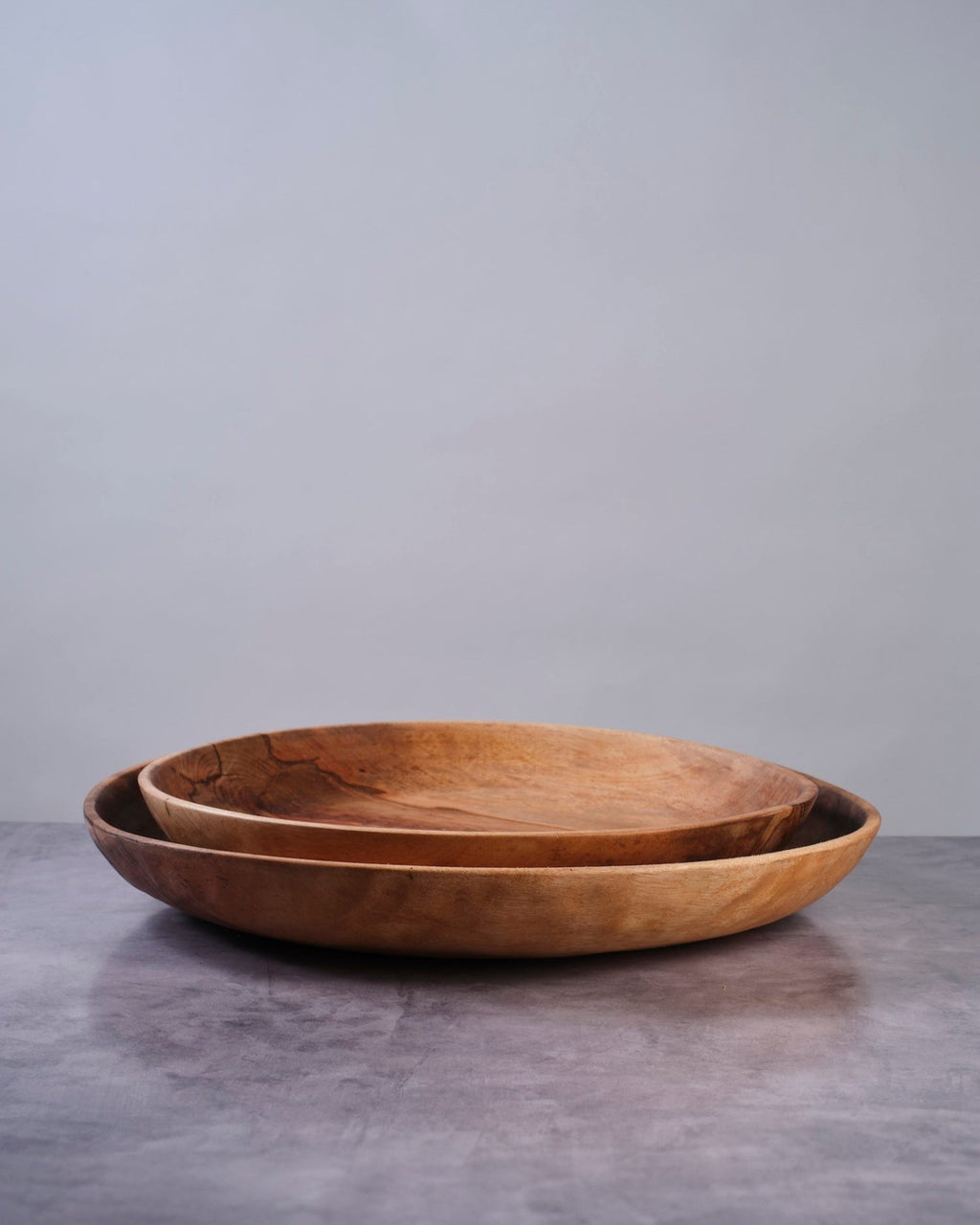Terra Klay - Large 18 inch Shallow Serving Wood Bowl