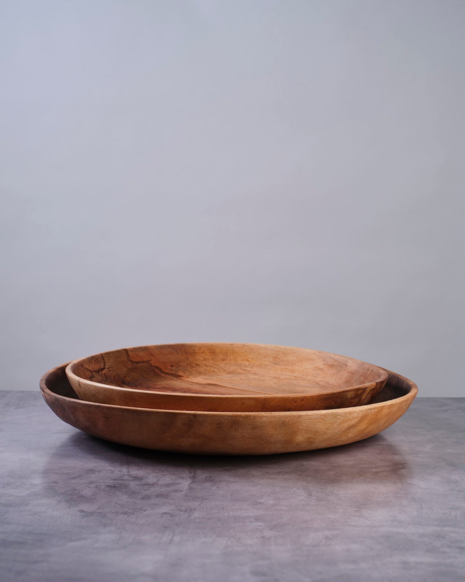 Terra Klay - Large 18 inch Shallow Serving Wood Bowl