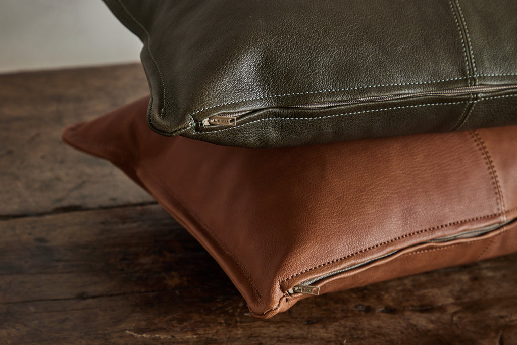 Nicky Kehoe - Tan Leather Pillow
