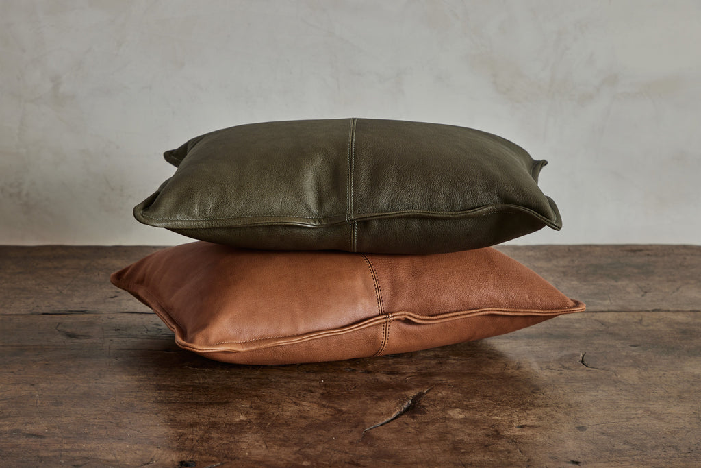 Nicky Kehoe - Tan Leather Pillow