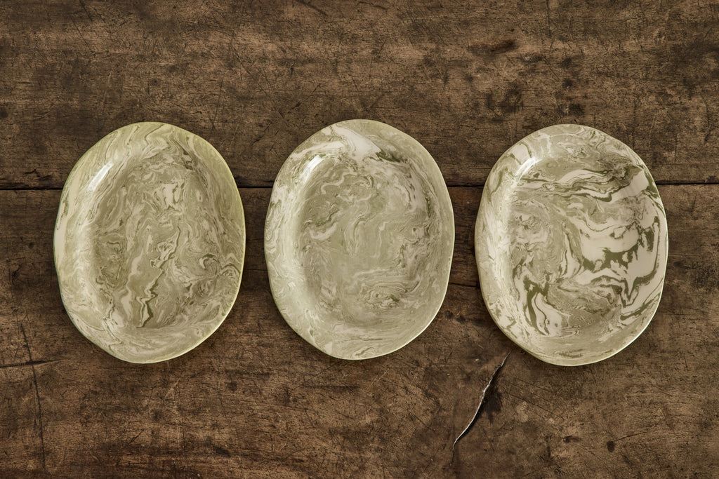 Nicky Kehoe - Vert Marbleized Oval Platter