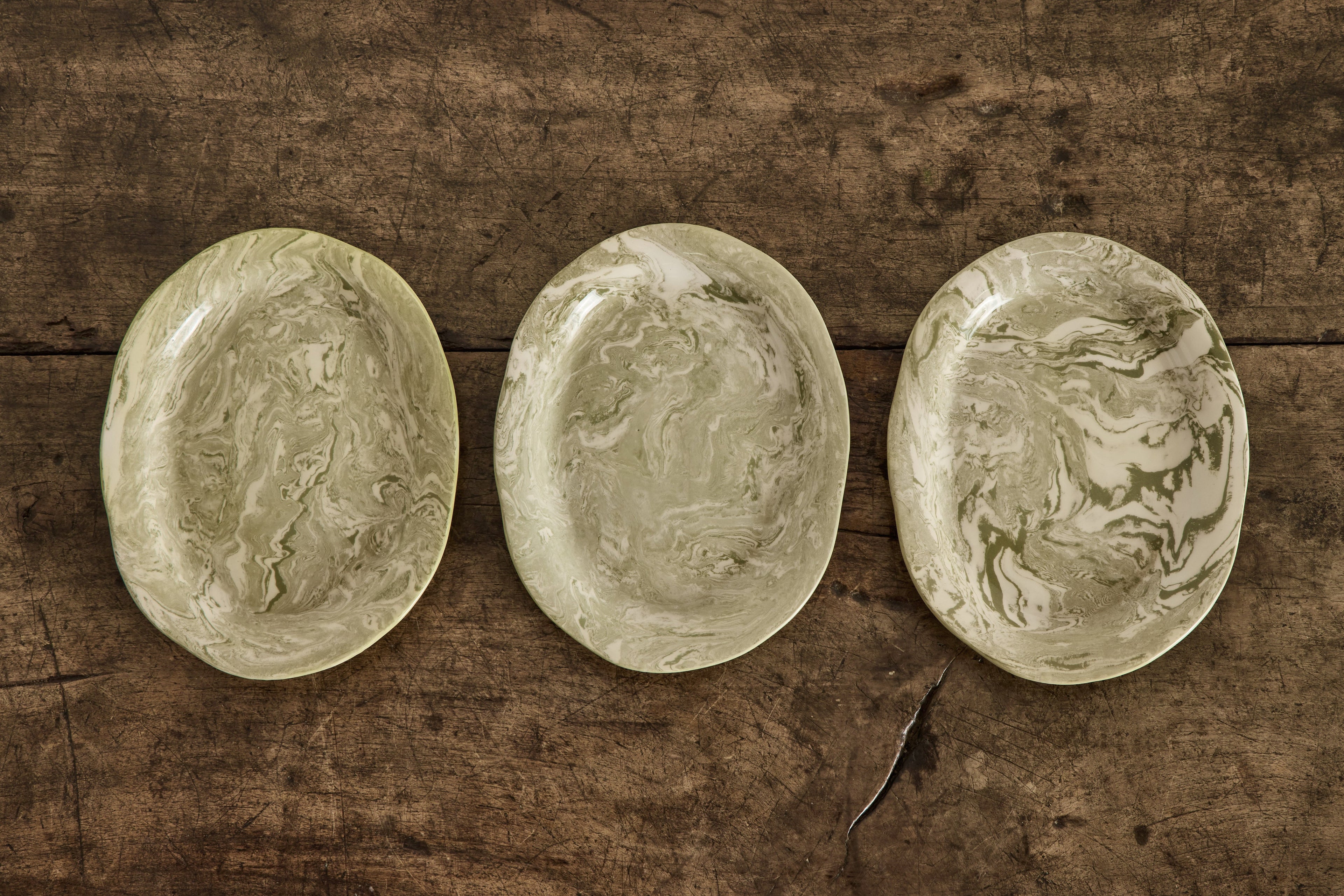 Nicky Kehoe - Vert Marbleized Oval Platter