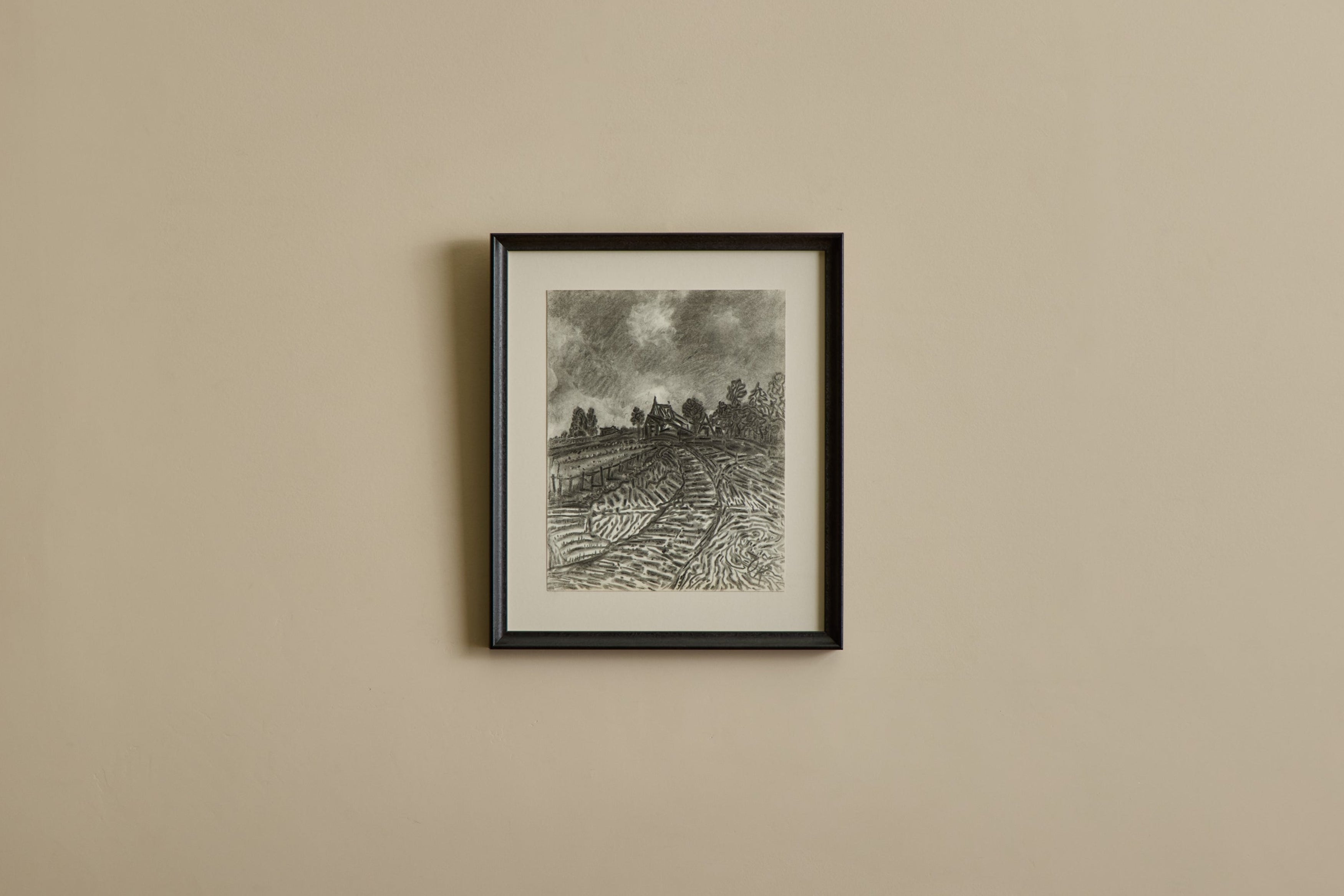 Nicky Kehoe - Farmhouse Charcoal Landscape