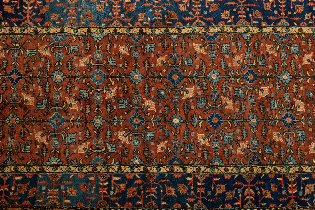 Nicky Kehoe - Blue & Red Persian Floral Rug 4’1 X 7’