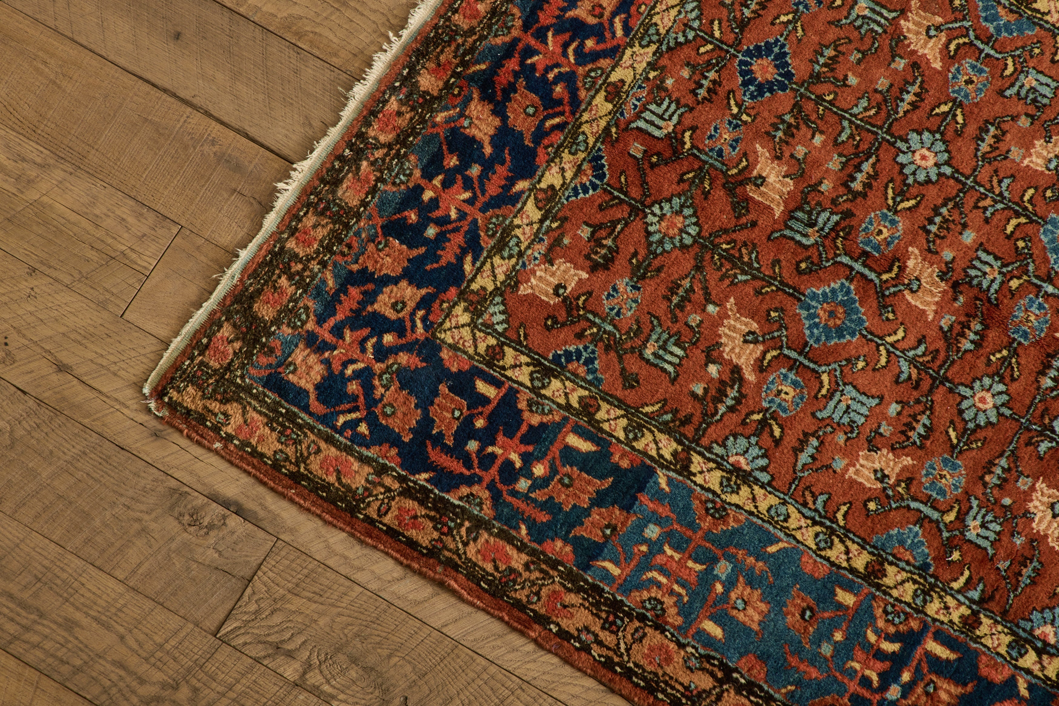 Nicky Kehoe - Blue & Red Persian Floral Rug 4’1 X 7’