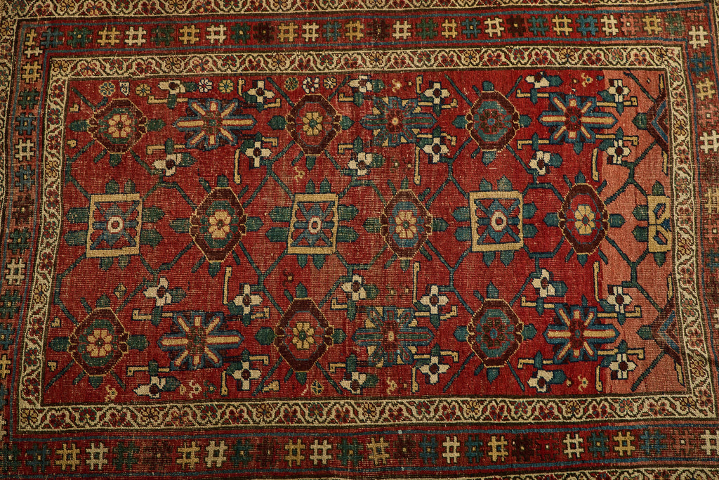 Nicky Kehoe - Red Floral Bidjar Rug 4'3 X 6'3