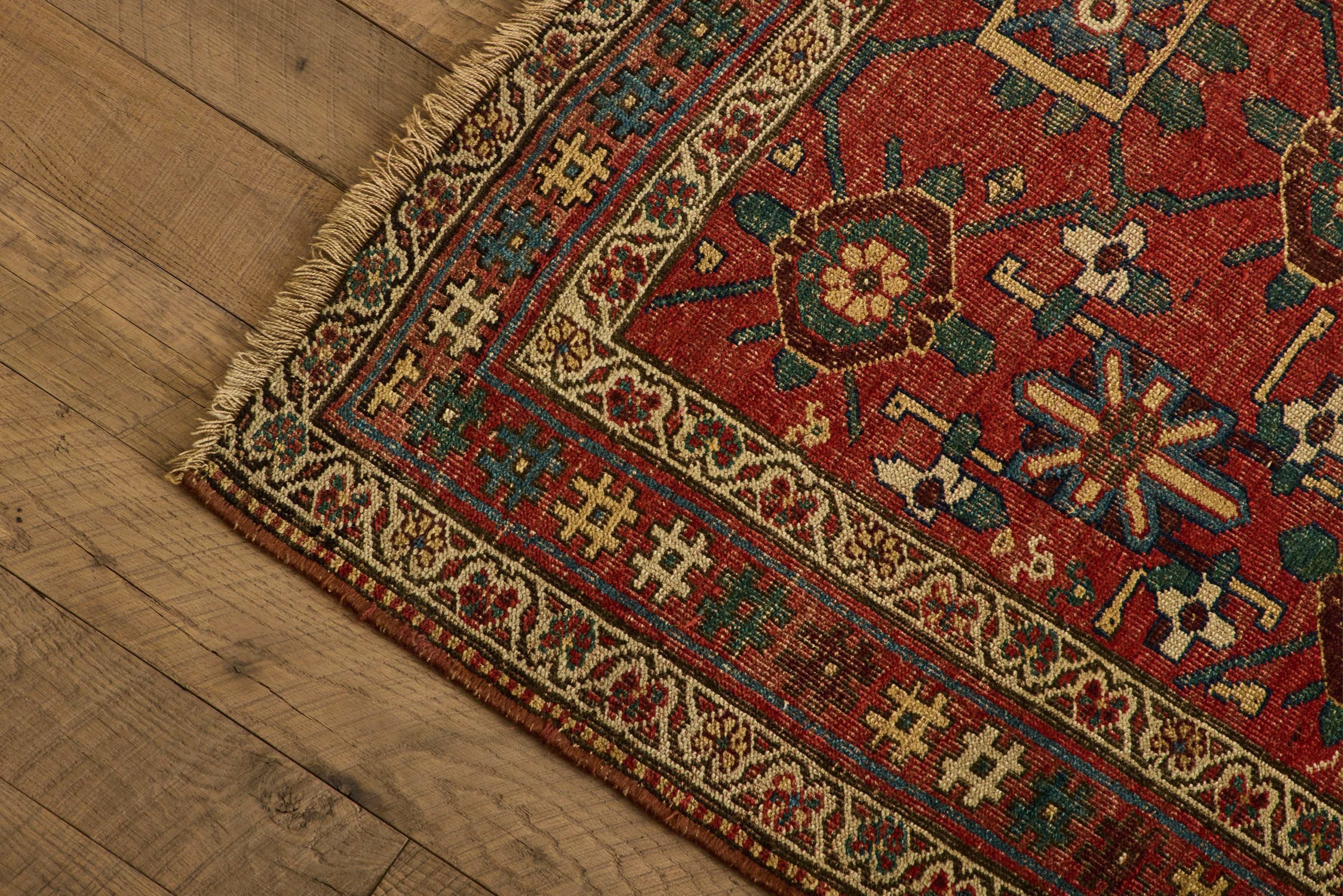 Nicky Kehoe - Red Floral Bidjar Rug 4'3 X 6'3