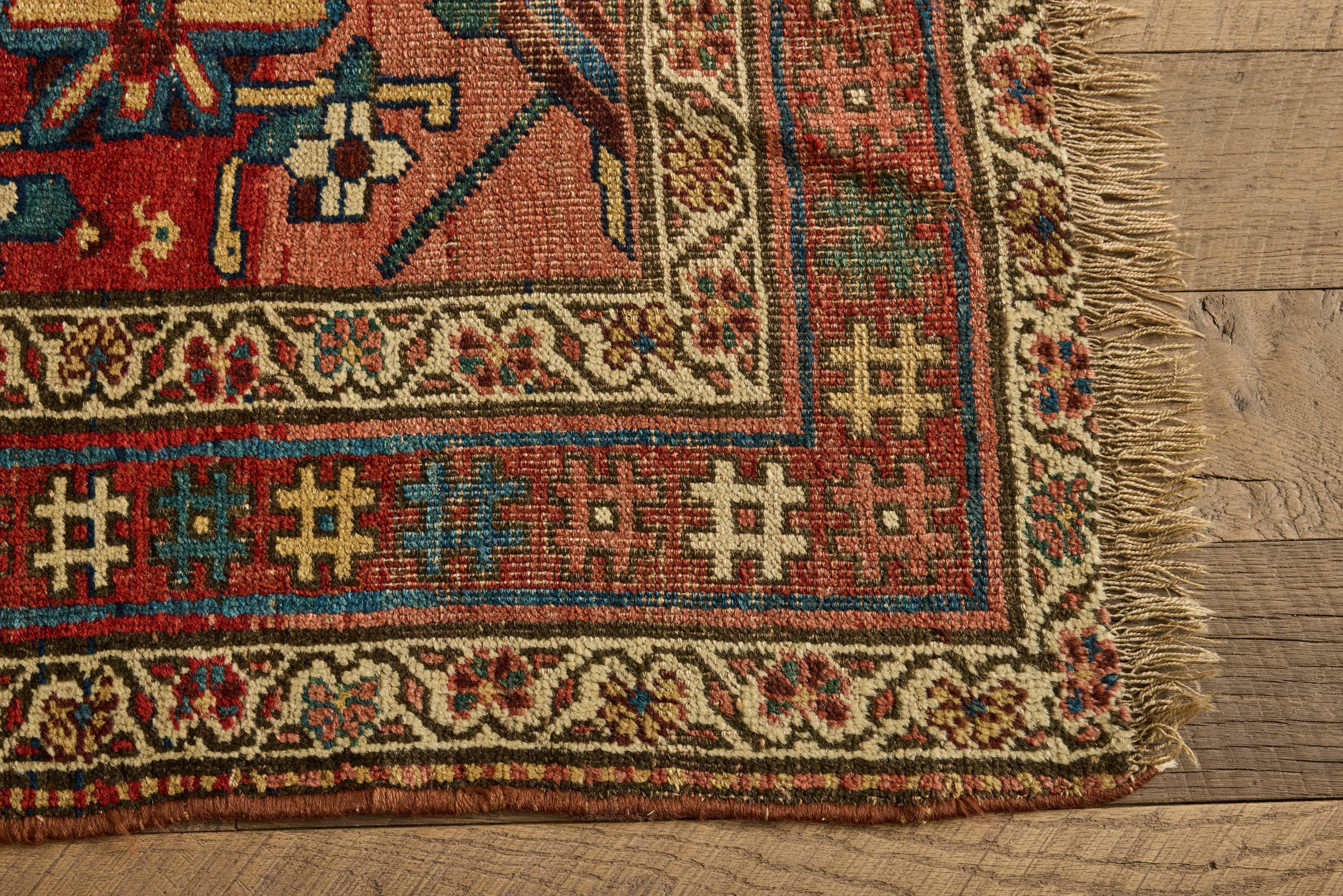Nicky Kehoe - Red Floral Bidjar Rug 4'3 X 6'3