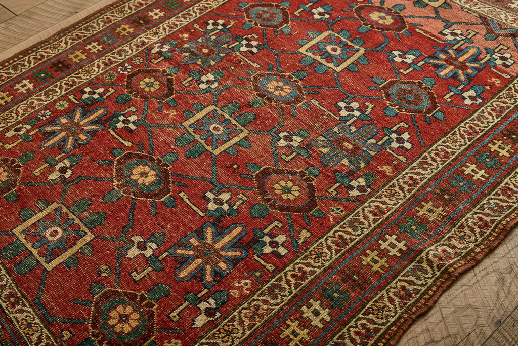 Nicky Kehoe - Red Floral Bidjar Rug 4'3 X 6'3