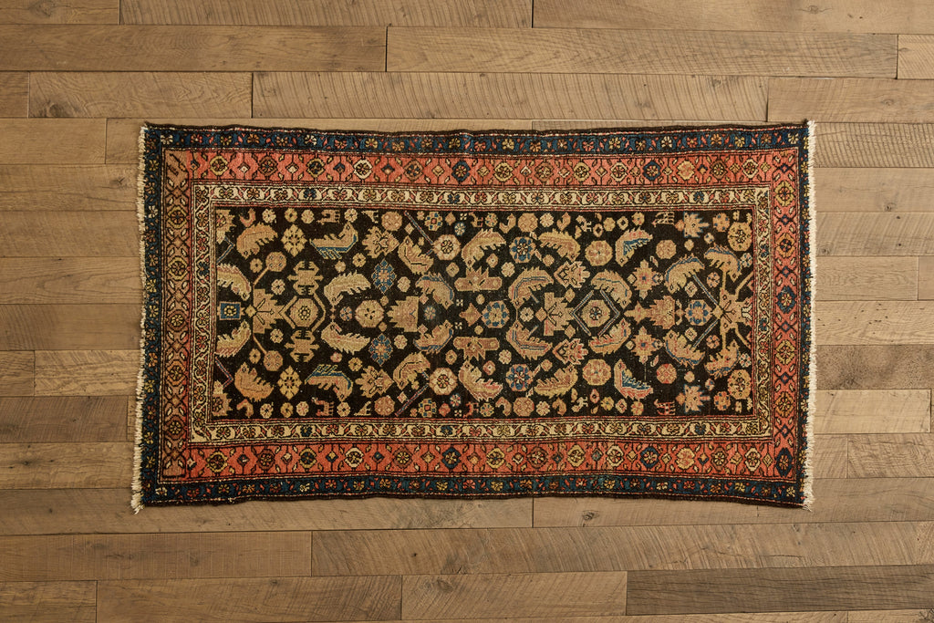 Nicky Kehoe - Navy Persian Kurdish Rug 3'6 X 6'2