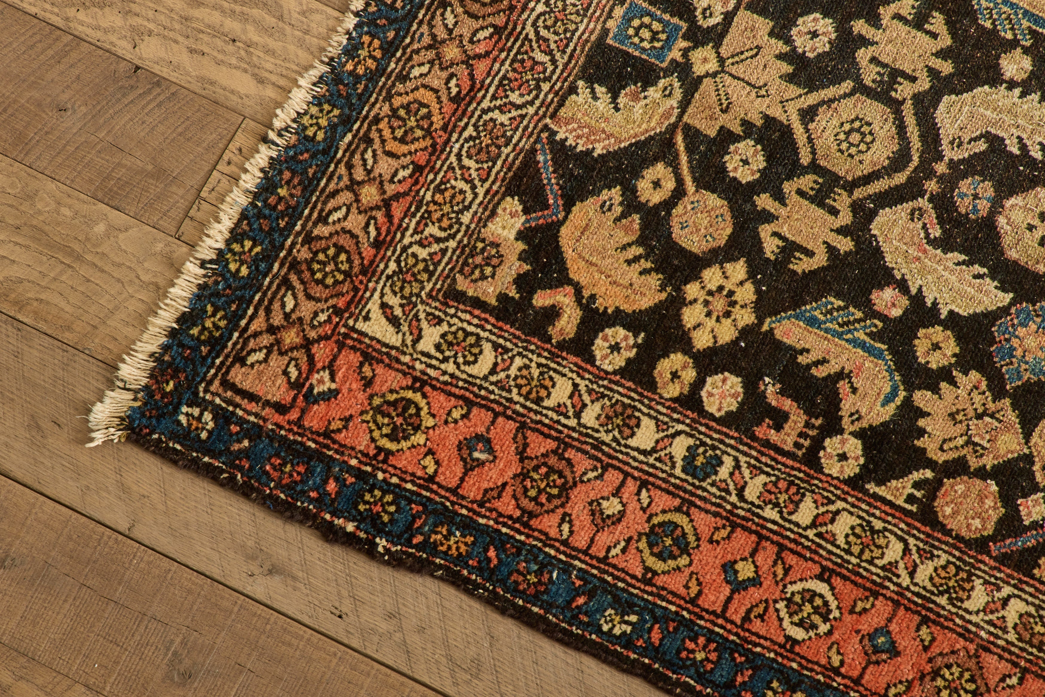 Nicky Kehoe - Navy Persian Kurdish Rug 3'6 X 6'2