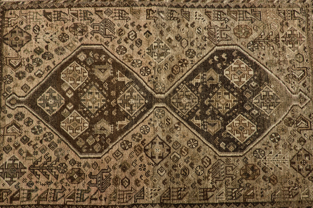 Nicky Kehoe - Brown Persian Shiraz Rug 3'9 X 5'1