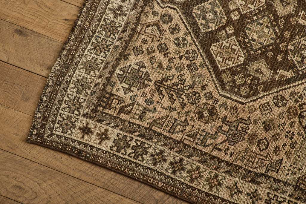 Nicky Kehoe - Brown Persian Shiraz Rug 3'9 X 5'1