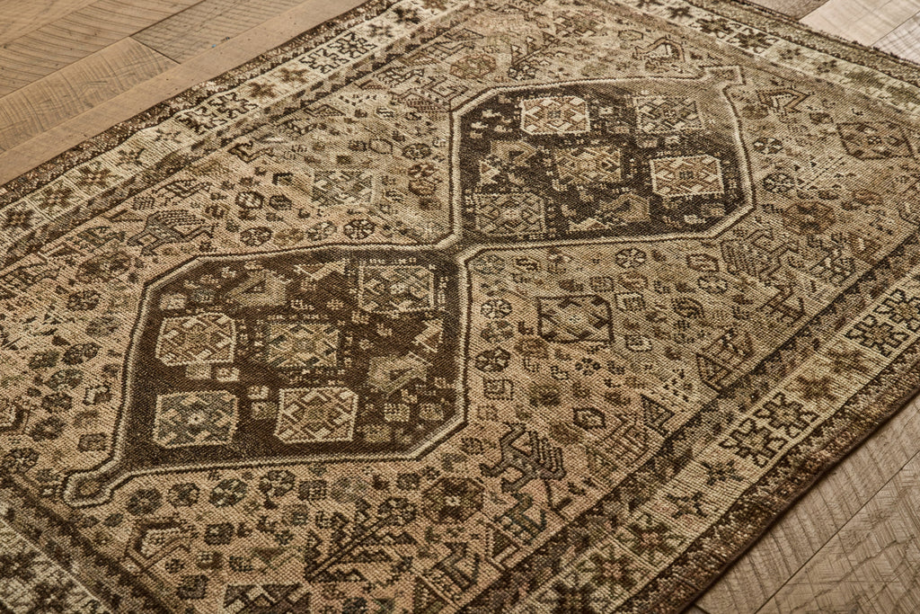 Nicky Kehoe - Brown Persian Shiraz Rug 3'9 X 5'1