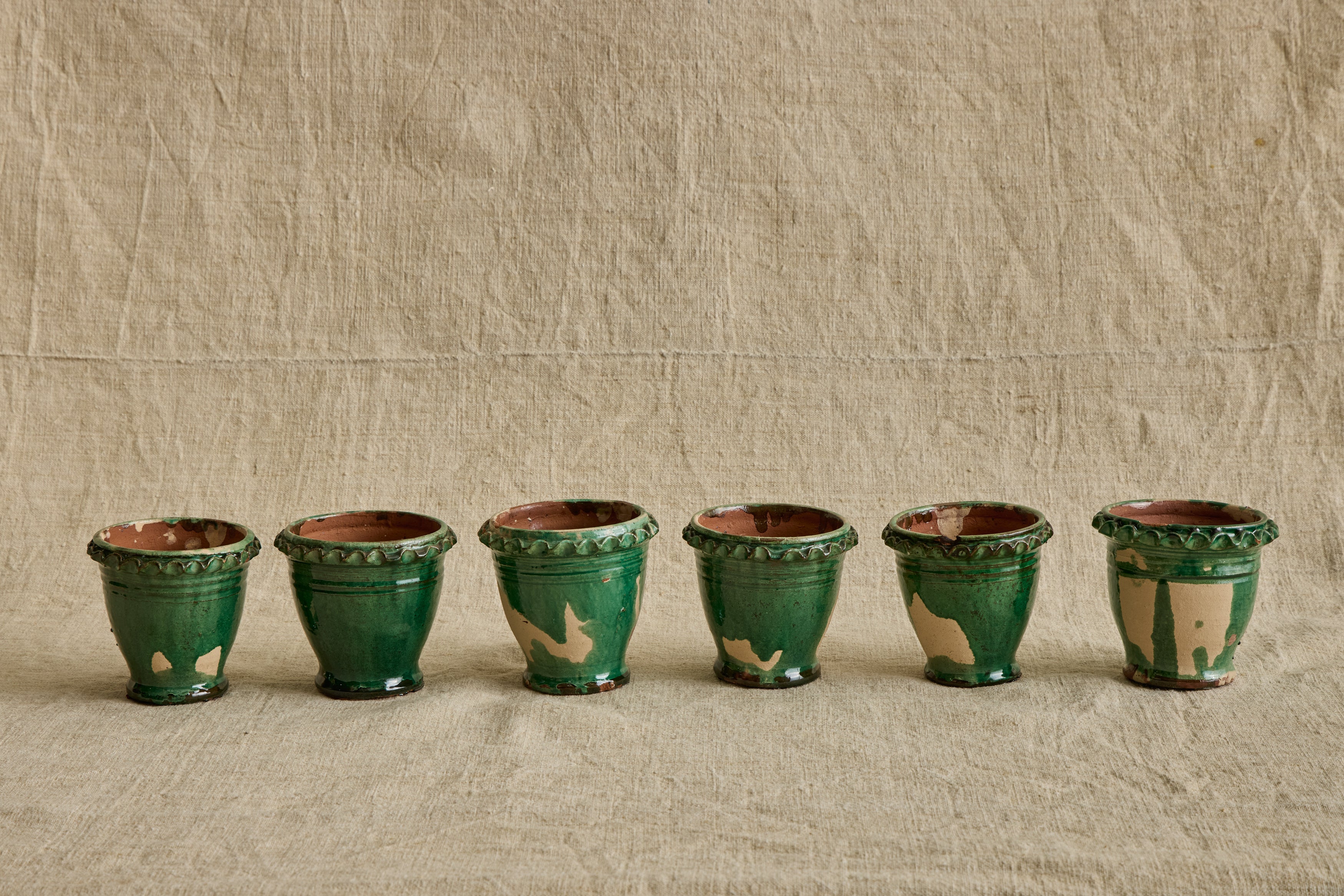 Nicky Kehoe - Mini Green Scalloped Garden Pot