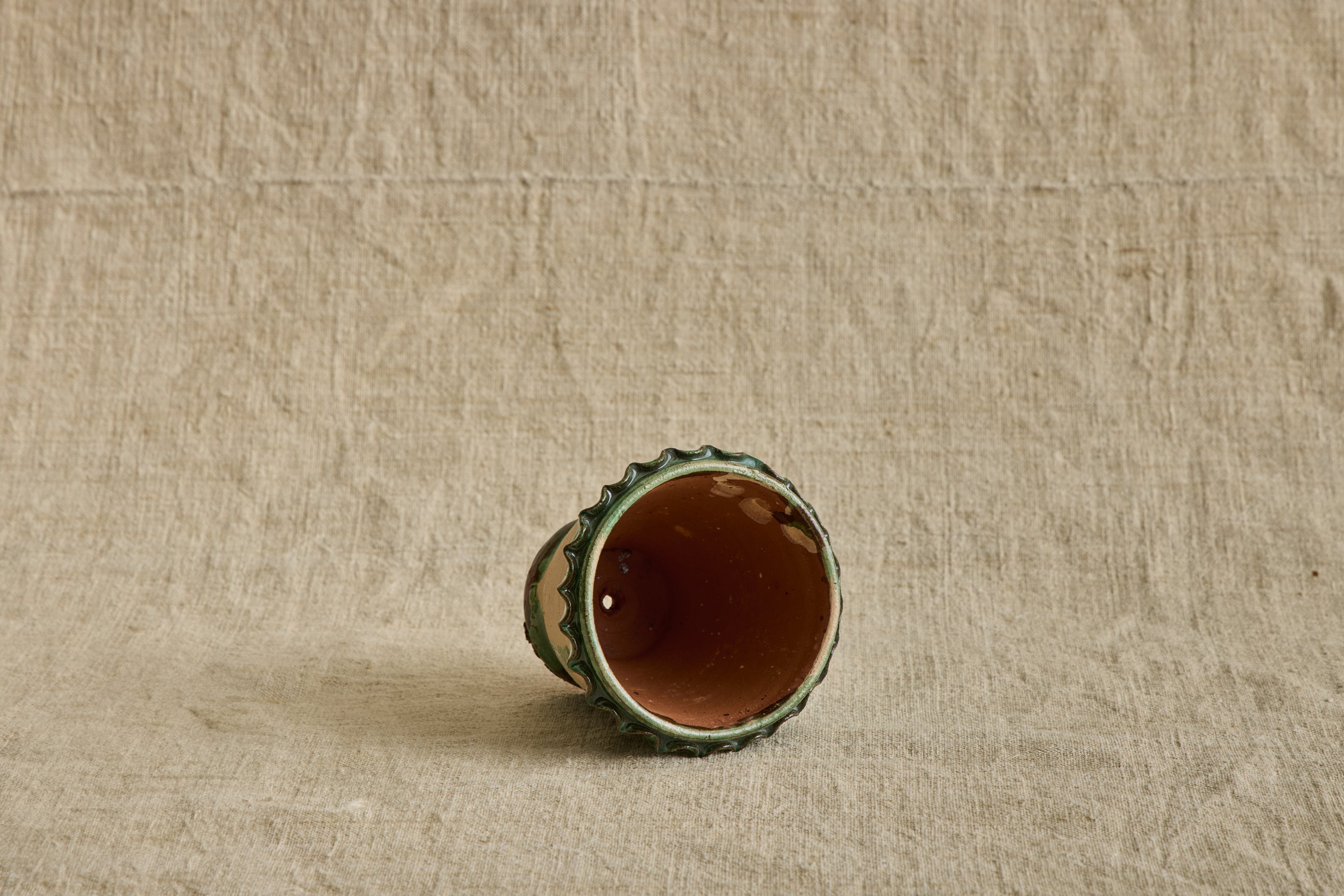Nicky Kehoe - Mini Green Scalloped Garden Pot