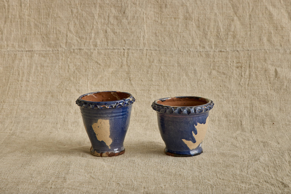 Nicky Kehoe - Mini Blue Scalloped Garden Pot