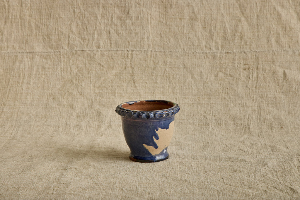 Nicky Kehoe - Mini Blue Scalloped Garden Pot