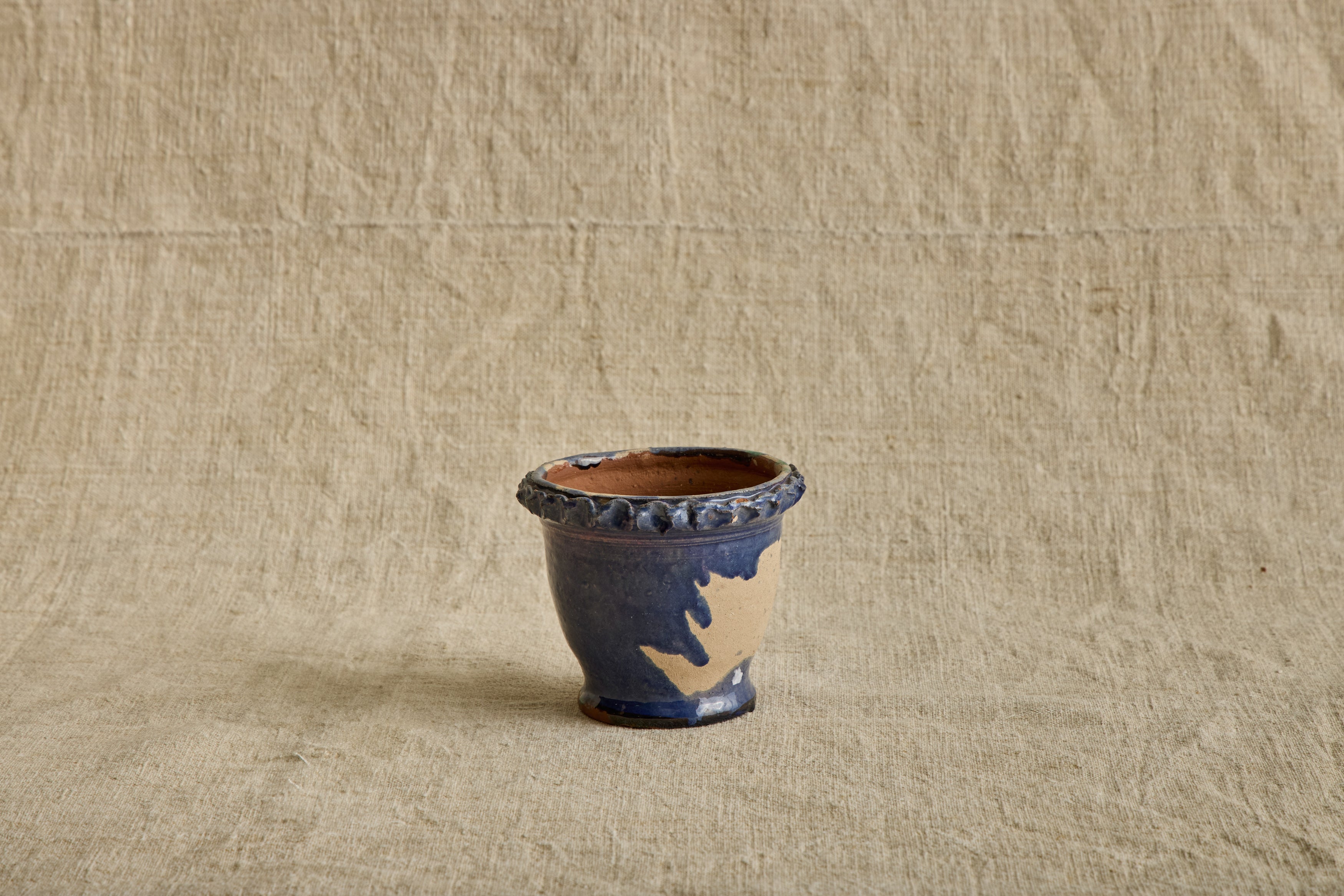 Nicky Kehoe - Mini Blue Scalloped Garden Pot
