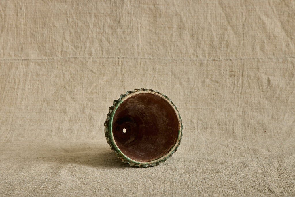 Nicky Kehoe - Green Scalloped Garden Pot