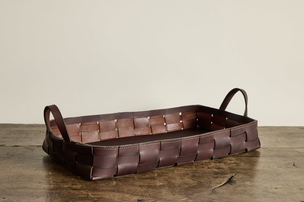 Nicky Kehoe - Woven Basket in Chocolate Buffalo