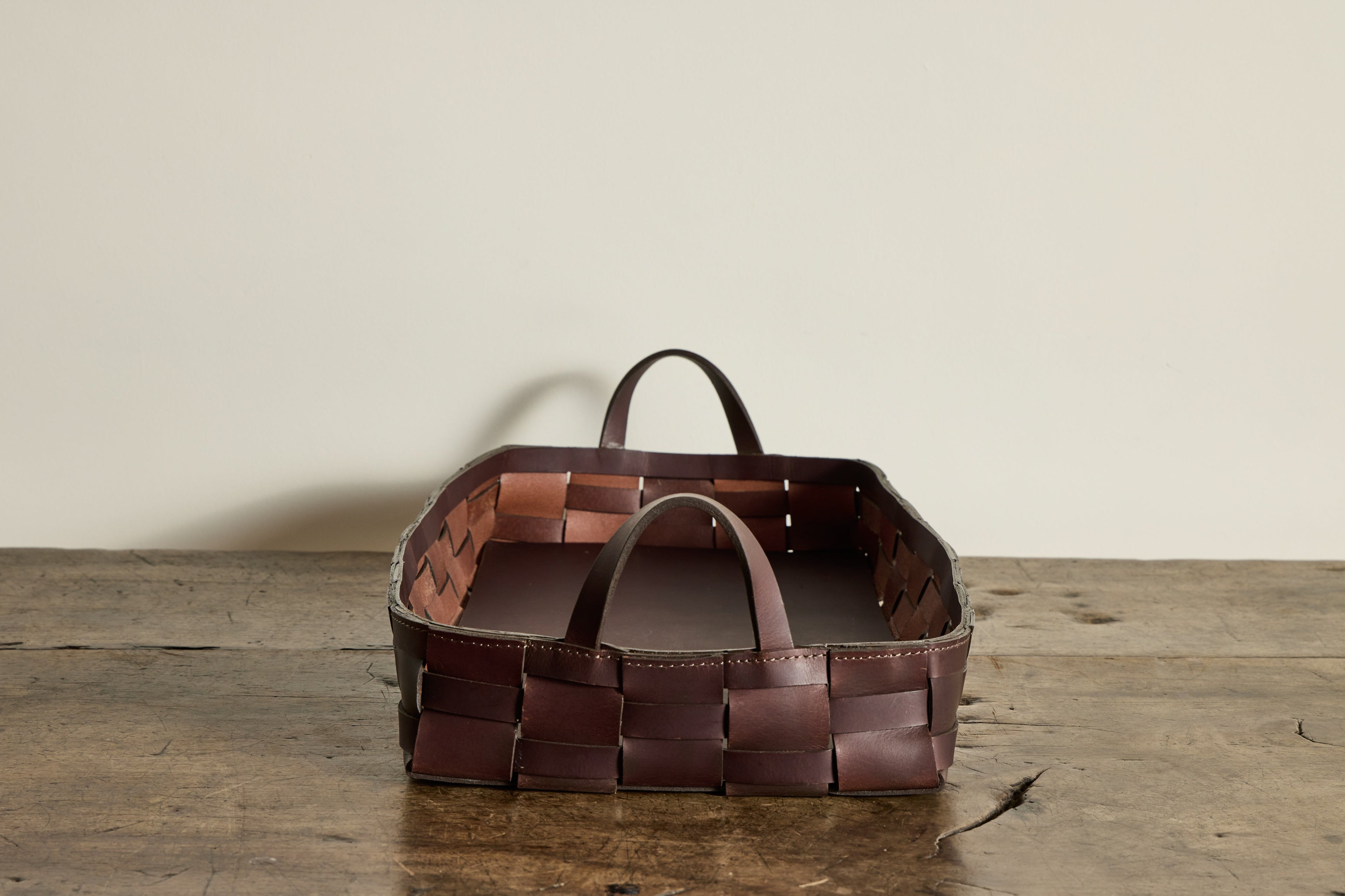 Nicky Kehoe - Woven Basket in Chocolate Buffalo