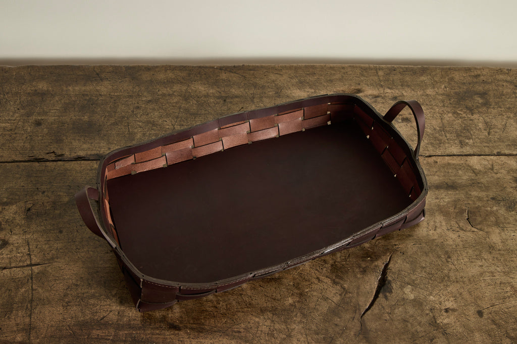 Nicky Kehoe - Woven Basket in Chocolate Buffalo